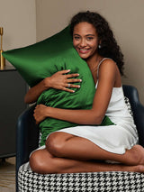 [Donkergroen] SilkSilky-NL 22Momme Pillowcase 002