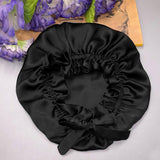 SilkSilky NL Pure Silk Sleep Cap Zwart 005