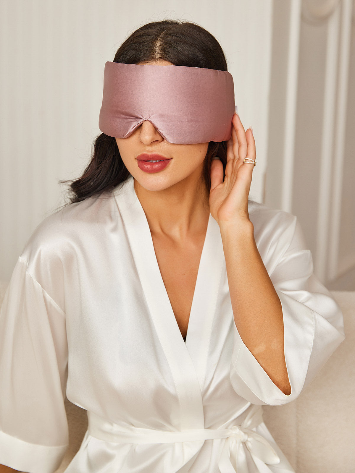 [Bleek Mauve] SilkSilky-NL 19Momme Eye Mask 004