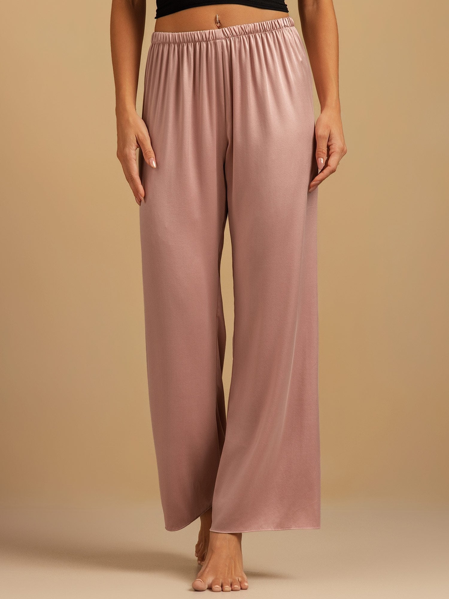 [Perzikhuid] SilkSilky-NL 19Momme Zijde Womens Sleep Bottoms 003,