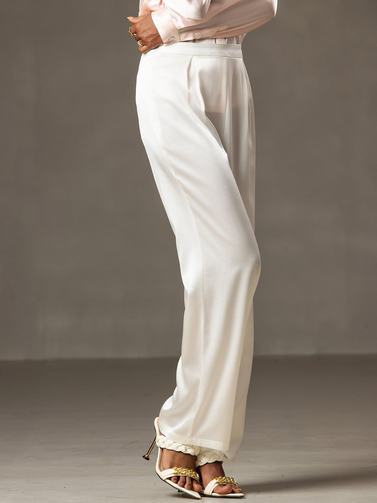 [Wit] SilkSilky-NL 19Momme Zijde Womens Pants 003,