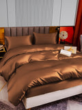 SilkSilky NL 22Momme Pure Silk Bedding Set Koffie 004