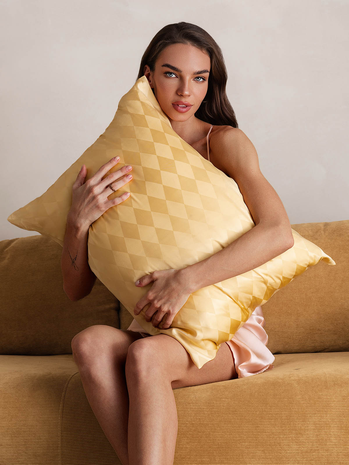 [Ruit Champagne] SilkSilky-NL 19Momme Pure Silk Pillowcase 003