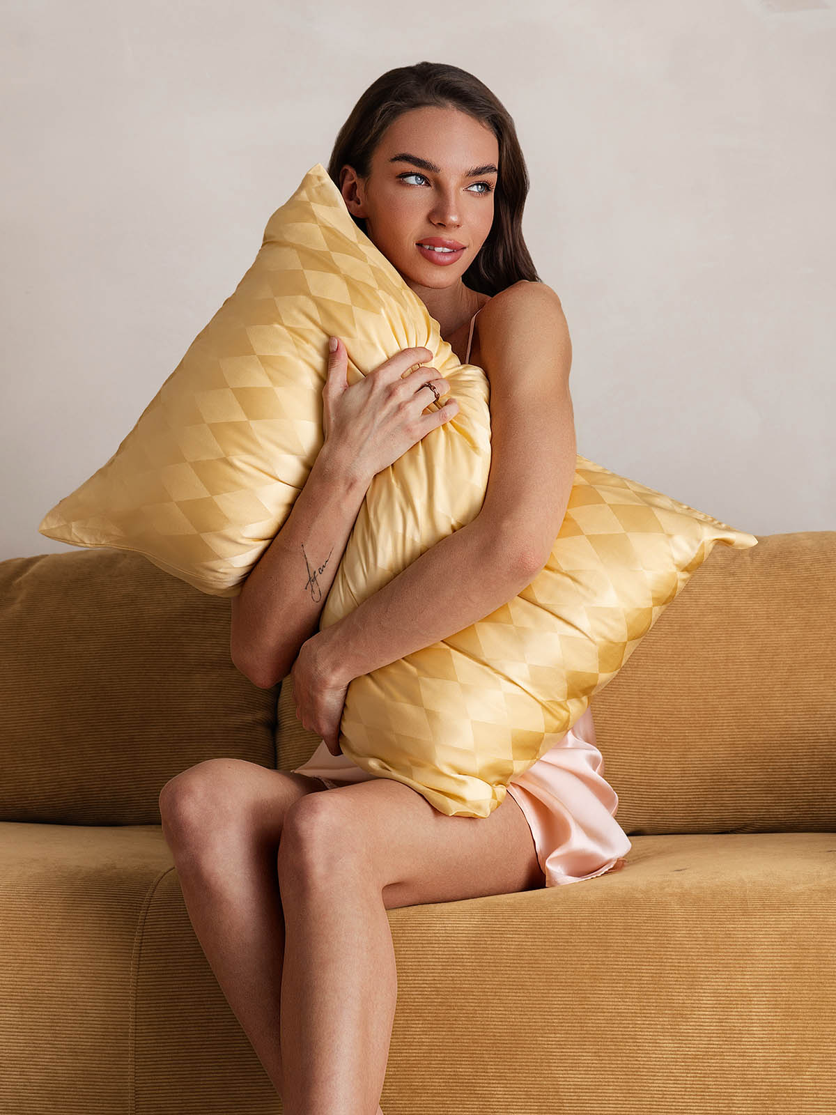 [Ruit Champagne] SilkSilky-NL 19Momme Pure Silk Pillowcase 005