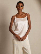 [Beige] SilkSilky-NL Spaghetti Strap Cami-Top 003