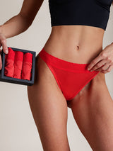 [Red] SilkSilky  100% Silk Jersey Panty 003