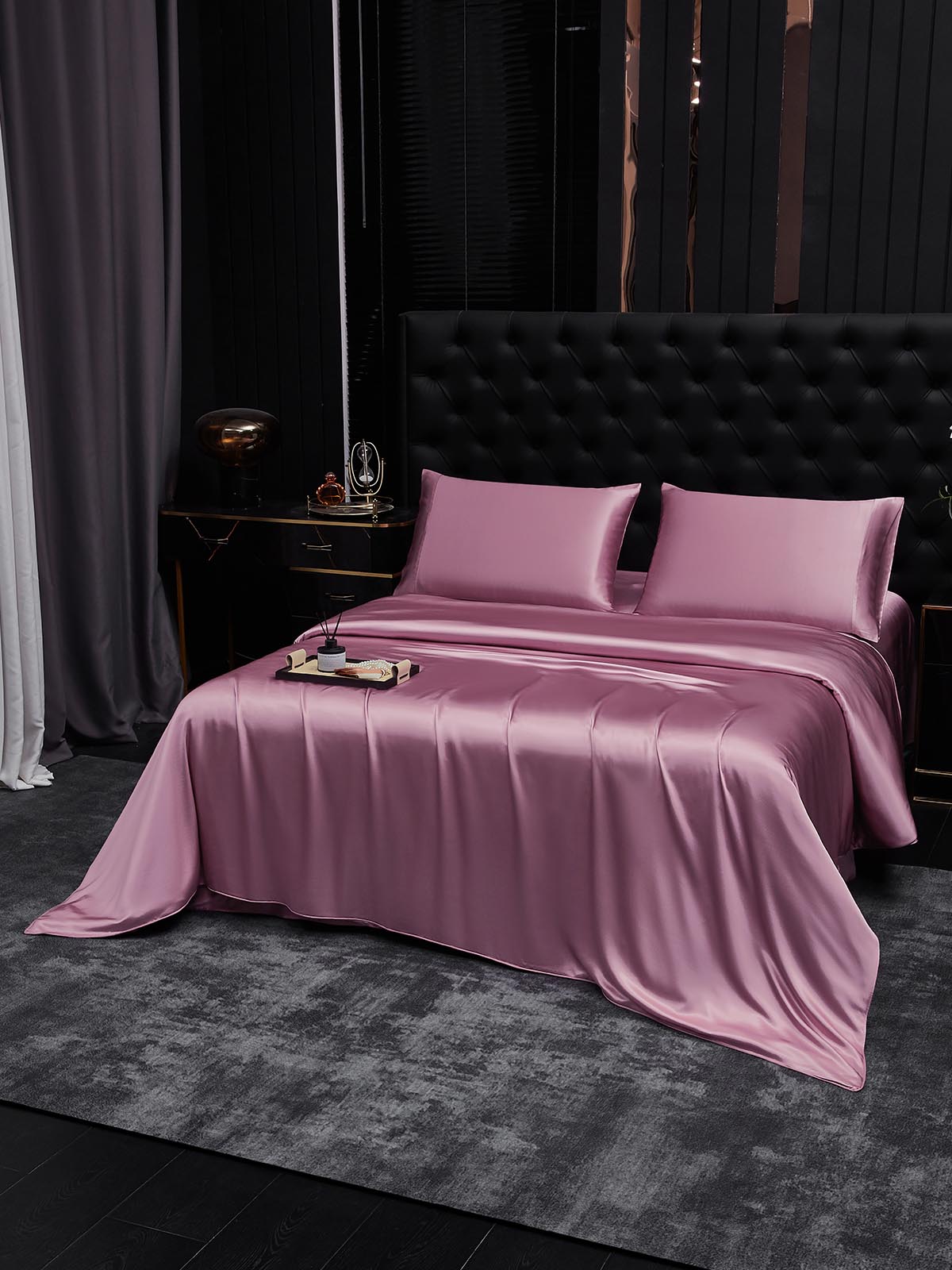 [Bleek Mauve] SilkSilky-NL 19Momme Bedding Set 002