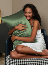 [Grijsachtig Groen] SilkSilky-NL 30Momme Pillowcase 002