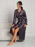 SilkSilky-NL Lange Mouw Womens Robe PaarsGrijs 004