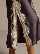 [Paars Grijs] SilkSilky-NL Zijde Nightgown 006,