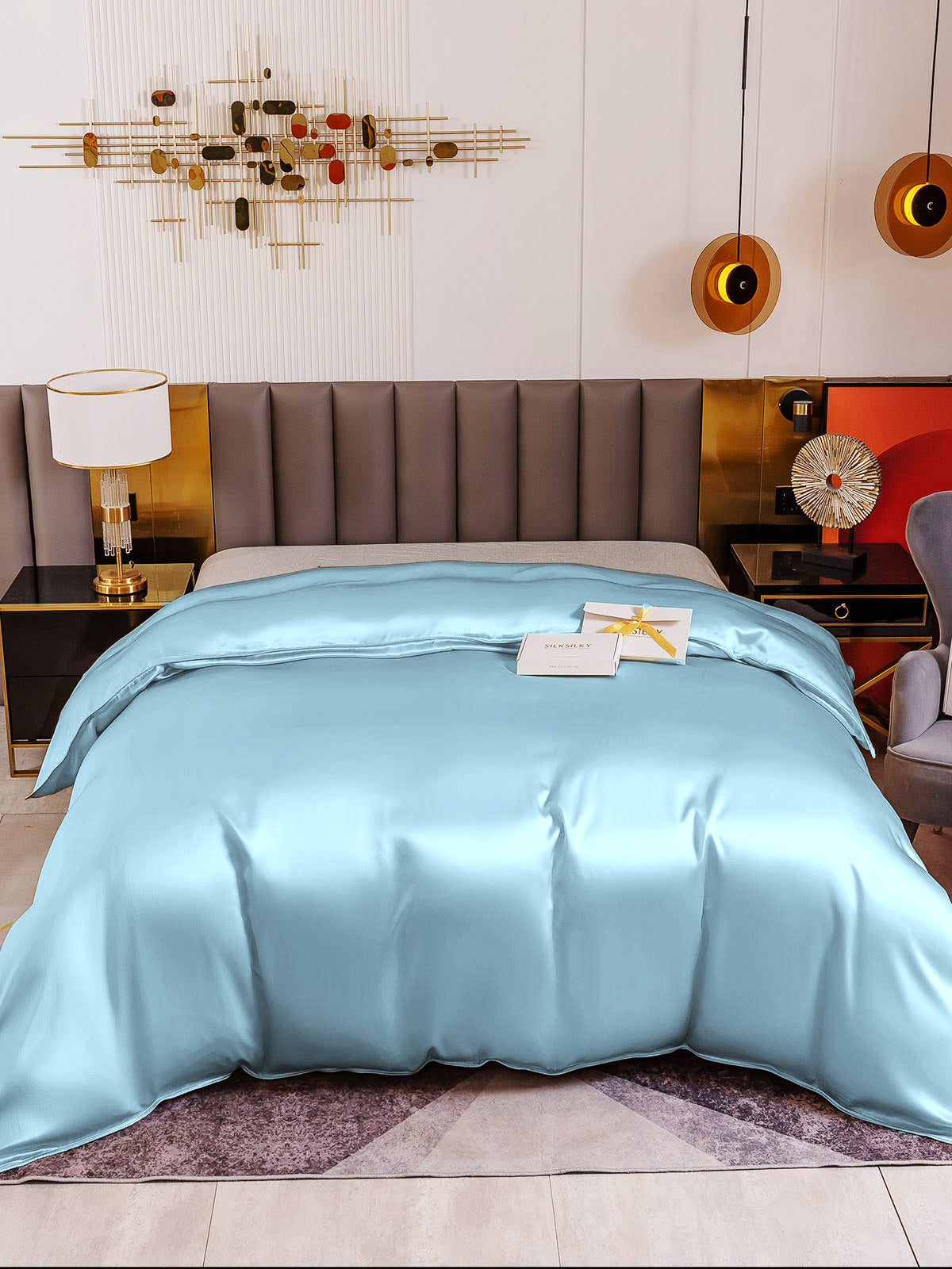 [Lichtblauw] SilkSilky-NL 19Momme Duvet Covers 002