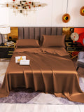 SilkSilky NL 19Momme Pure Silk Bedding Set Koffie 002