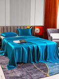 SilkSilky NL 22Momme Pure Silk Bedding Set Koningsblauw 003