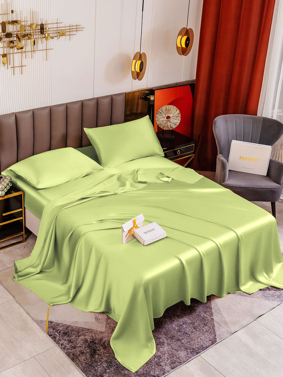 [Mintgroen] SilkSilky-NL 19Momme Bedding Set 001