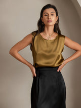 [Bruin] SilkSilky-NL Sleeveless Round Neck Cami-Top 004