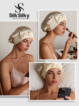 [Beige] SilkSilky-NL Slaapmutsen 005
