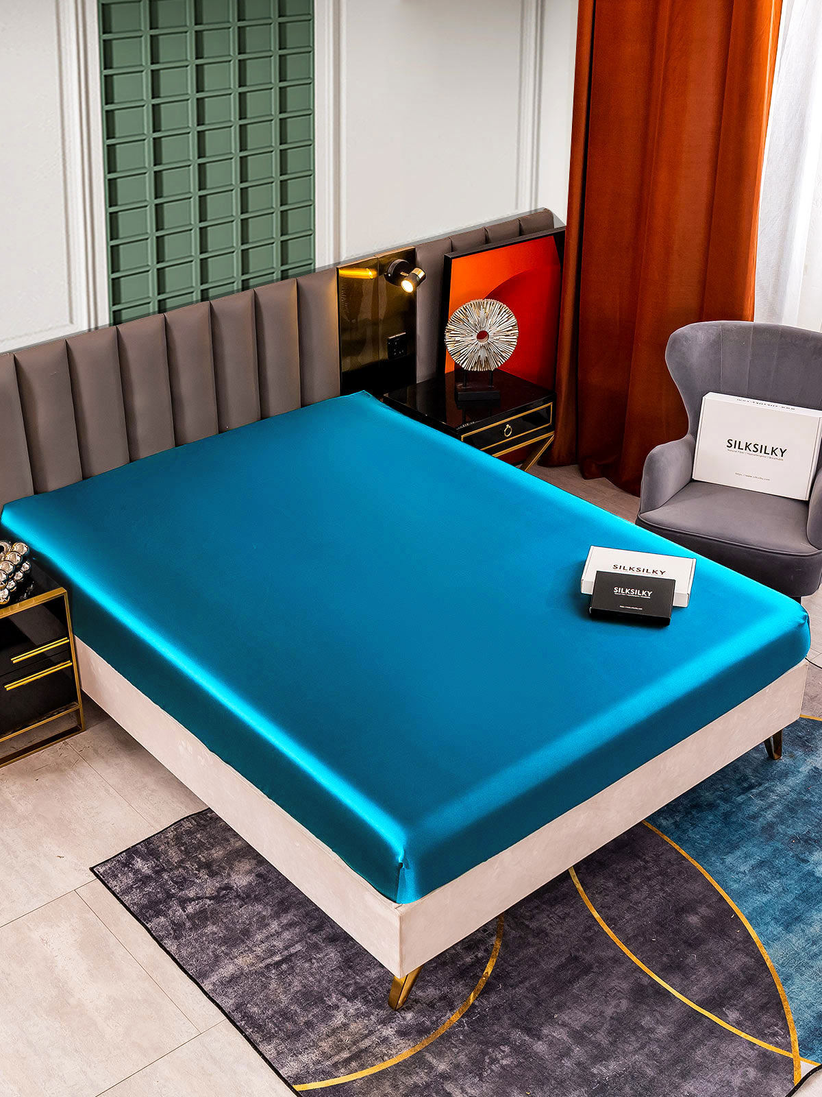 [Koningsblauw] SilkSilky-NL 25Momme Sheet 001