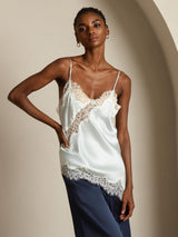 [Lichtblauw] SilkSilky-NL Spaghetti Strap V Neck Cami-Top 007