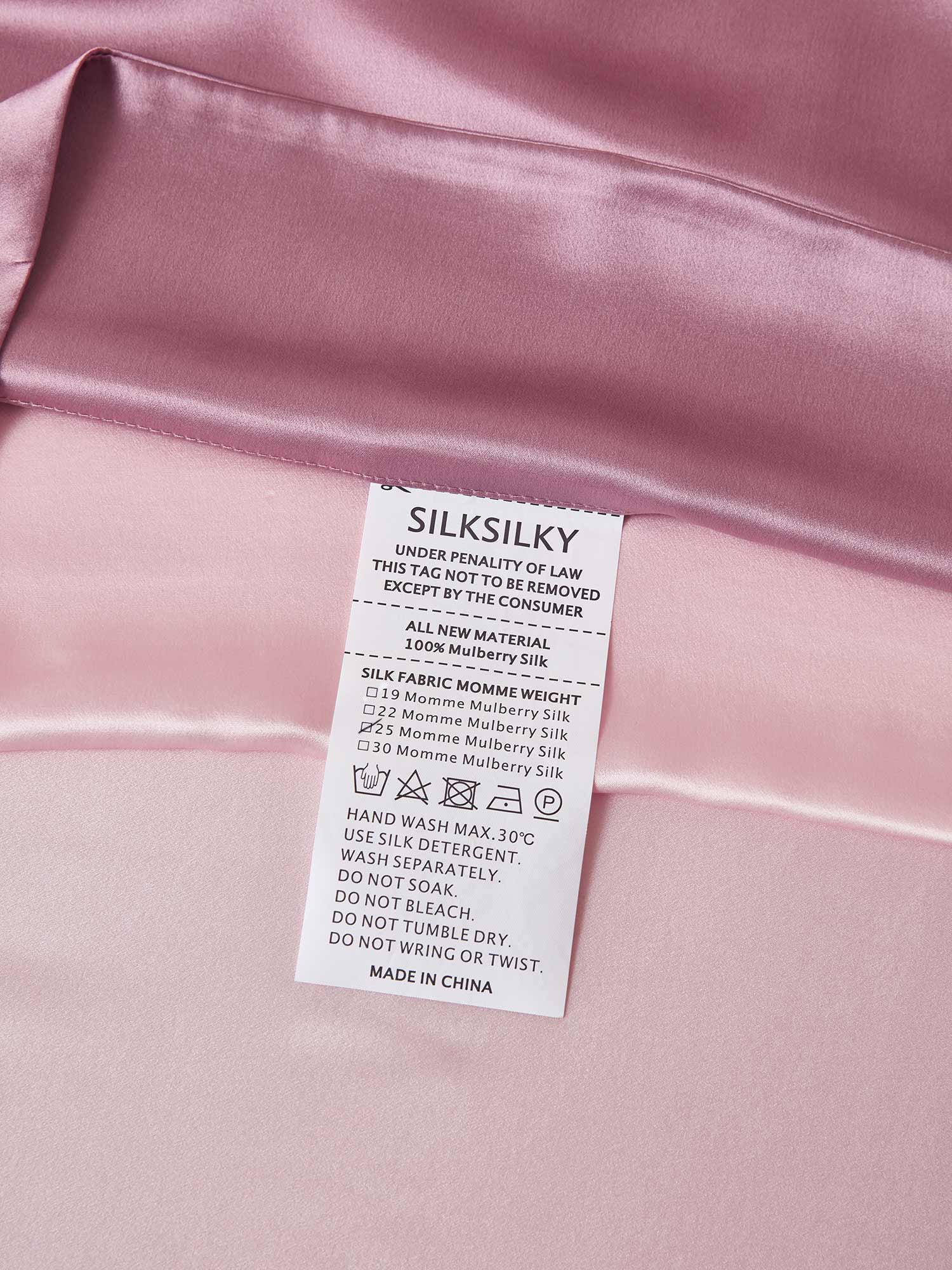 [BleekMauve+Lichtroze] SilkSilky-NL 25Momme Bedding Set 004,