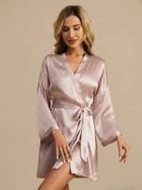 [Roze Hart Geo] SilkSilky-NL Lange Mouw Dames Kamerjas 005
