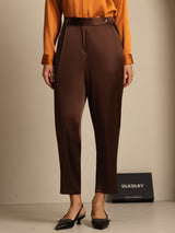 [Pure Chocolade] SilkSilky-NL 19Momme Zijde Womens Pants 005