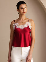 [Wijn] SilkSilky-NL V Neck Cami-Top 003