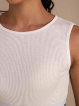 [Wit] SilkSilky-NL Sleeveless Crew Neck Women's Outfit Sets 004