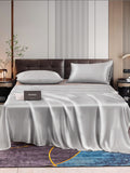 SilkSilky NL 22Momme Pure Silk Bedding Set Zilver 001