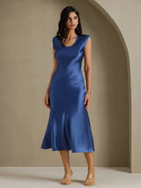 [Echt Petrol] SilkSilky-NL Cap Sleeve Jurk 006