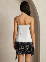 [Zilver] SilkSilky-NL 19Momme Spaghetti Bandjes Waterval Hals Cami-Top 002