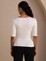 [Wit] SilkSilky-NL Half Sleeve Dames T-Shirt 002
