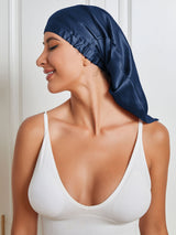 [Donkerblauw] SilkSilky-NL Slaapmutsen 004