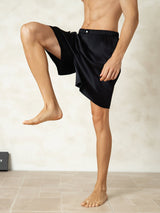 [Zwart] SilkSilky-NL Mens Sleep Bottoms 004