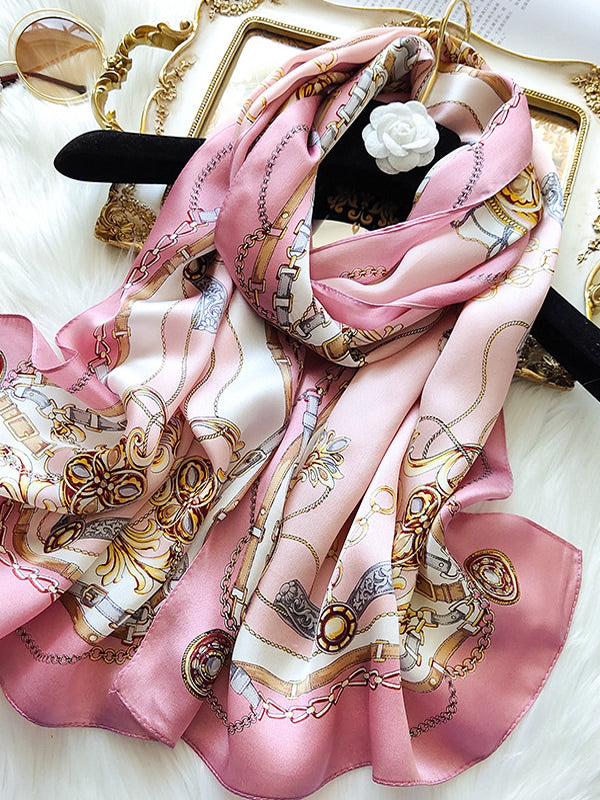 SilkSilky NL Pure Silk Scarf Roze 001