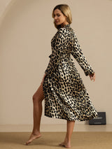 [Leopard] SilkSilky-NL Lange Mouw Dames Kamerjas 002