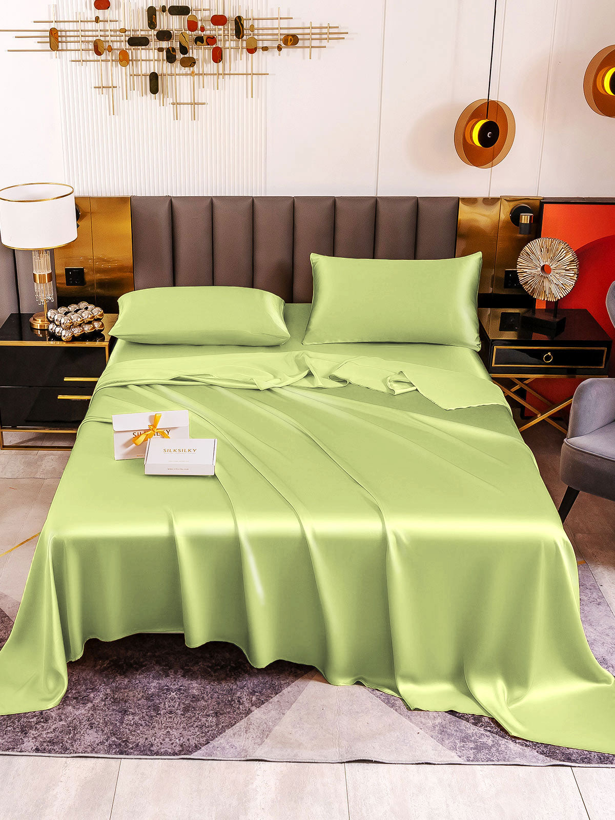 [Mintgroen] SilkSilky-NL 19Momme Bedding Set 002