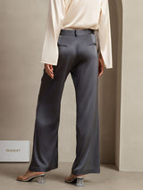 [Donkergrijs] SilkSilky-NL 19Momme Zijde Womens Pants 002,