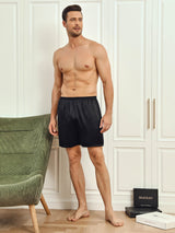 [Zwart] SilkSilky-NL Mens Sleep Bottoms 004