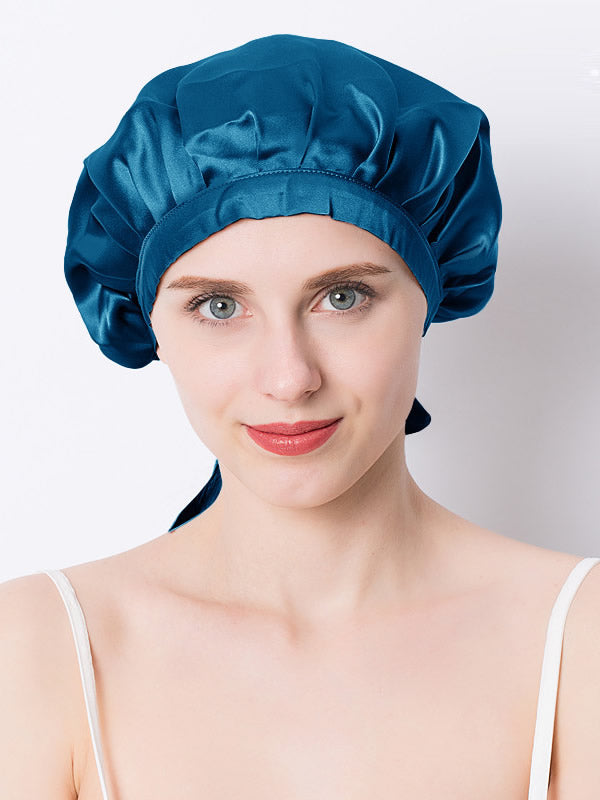 SilkSilky NL Pure Silk Sleep Cap Koningsblauw 001