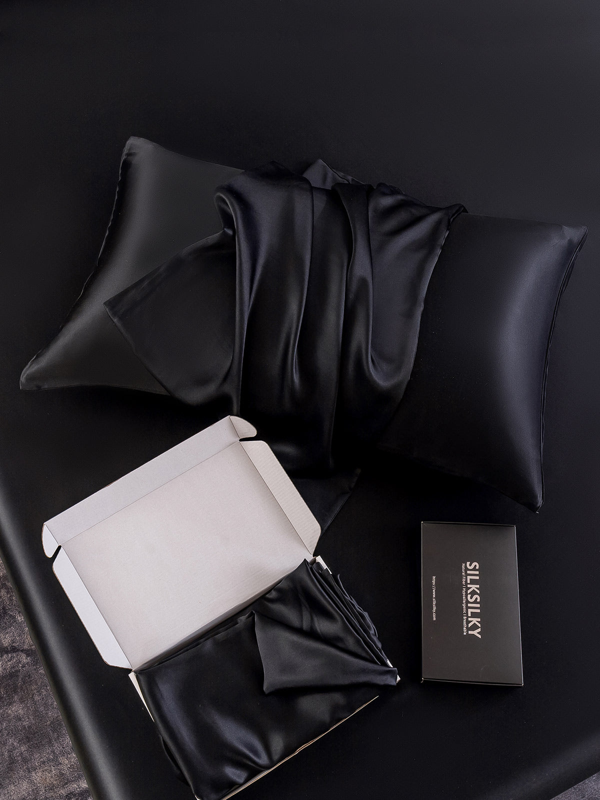 [Zwart] SilkSilky-NL 22Momme Pure Silk Pillowcase 005