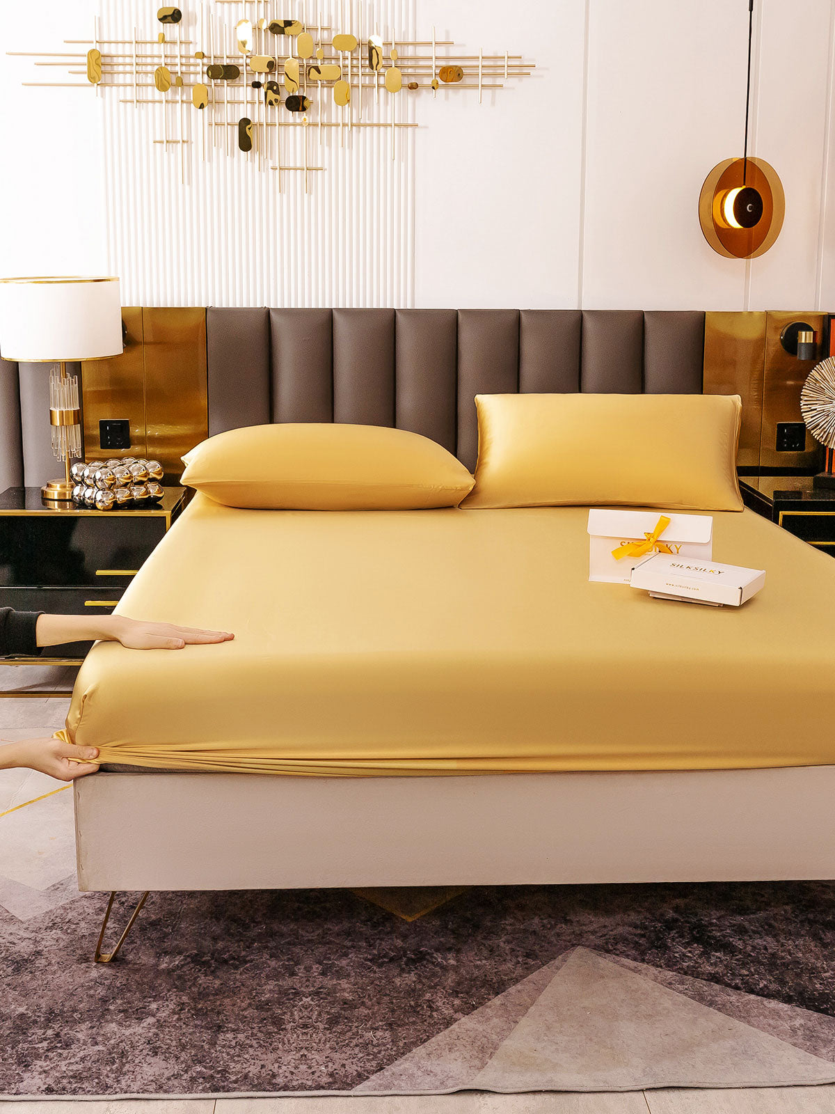 [Champagne] SilkSilky-NL 19Momme Bedding Set 006