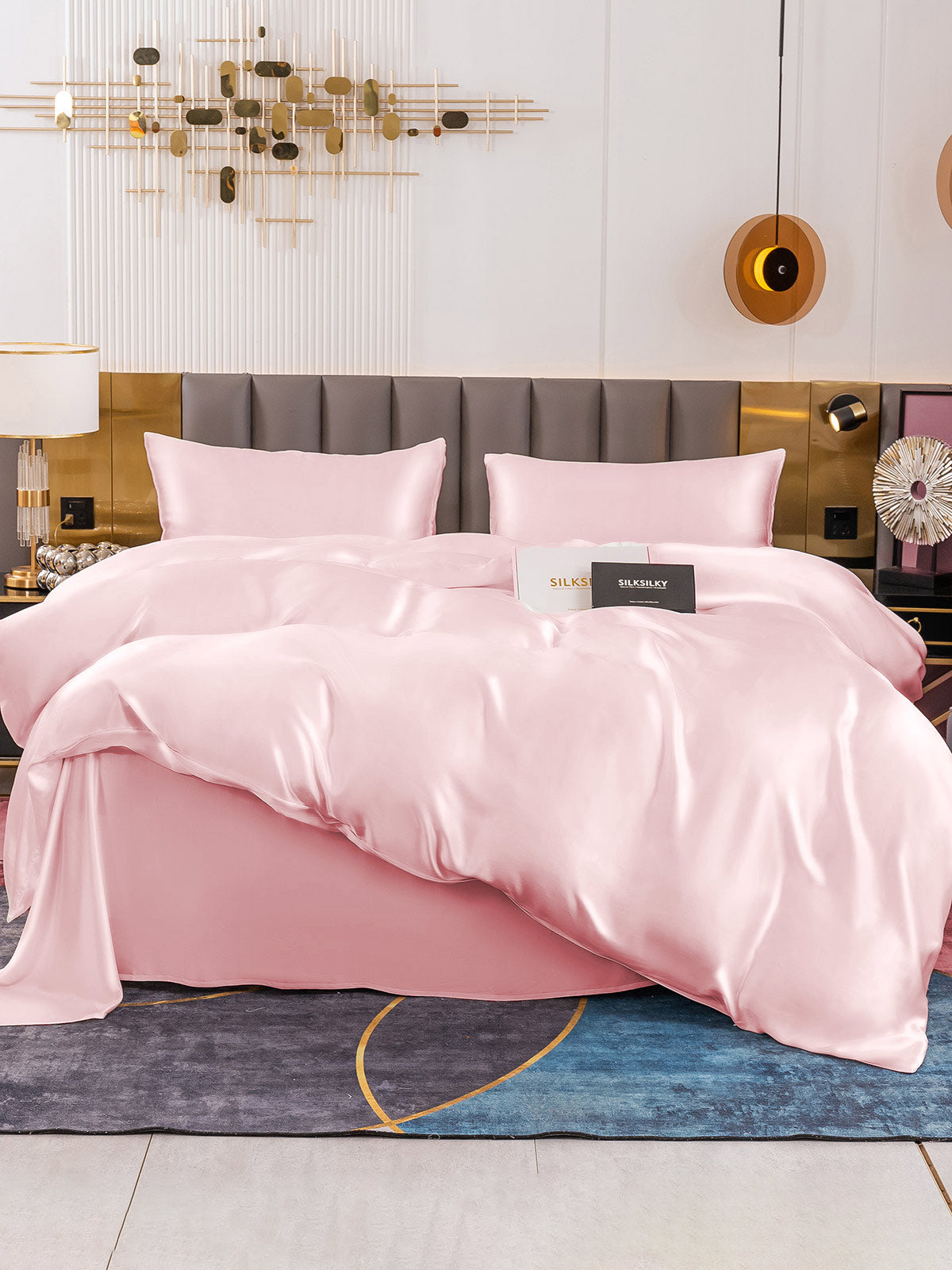 SilkSilky NL 19Momme Pure Silk Bedding Set Roze 002