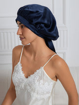 [Donkerblauw] SilkSilky-NL Slaapmutsen 002