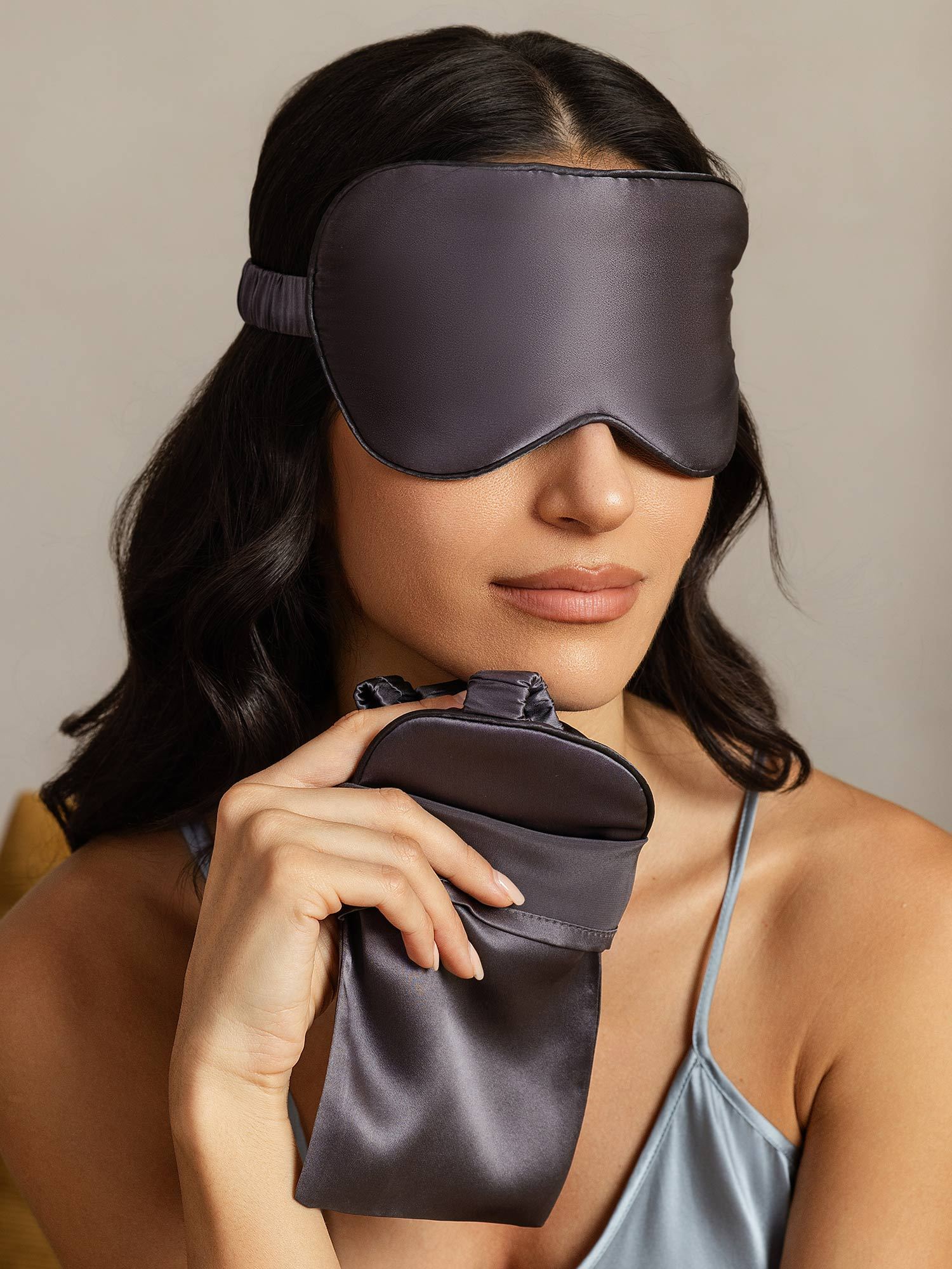 [Donkergrijs] SilkSilky-NL Zijde Eye Mask 004