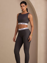 [Grijs] SilkSilky-NL Sleeveless Crew Neck Women's Outfit Sets 004
