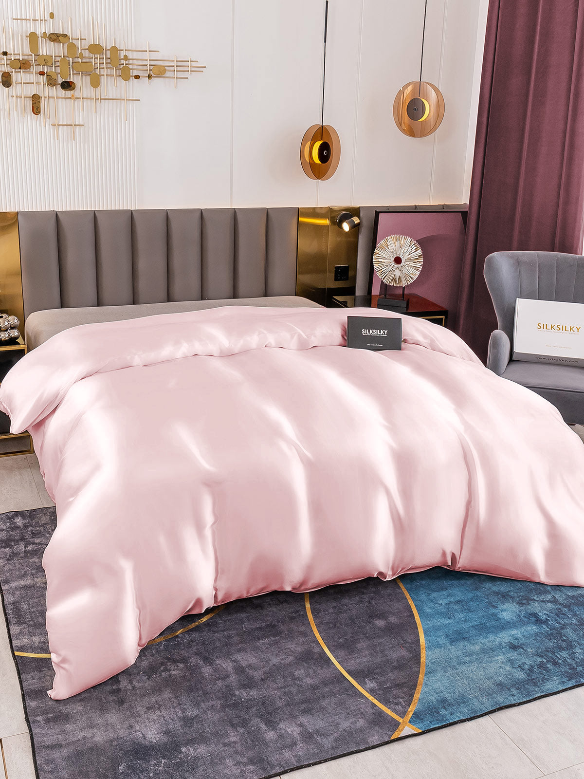 SilkSilky NL 19Momme Pure Silk Duvet Cover Roze 002