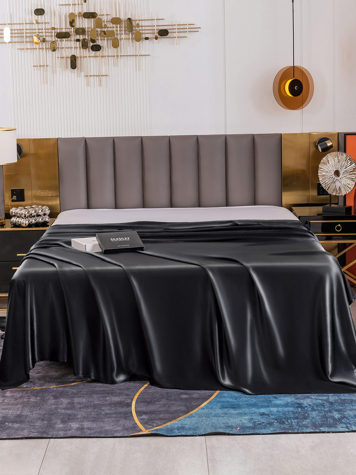 [Zwart] SilkSilky-NL 19Momme Sheet 002