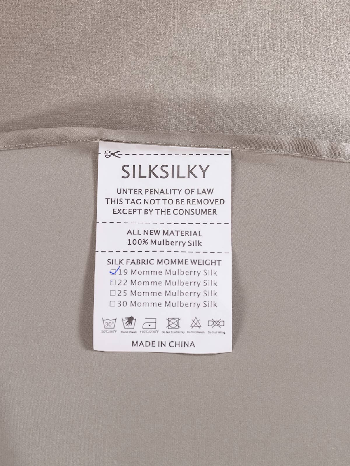 [Grijs] SilkSilky-NL 19Momme Sheet 005