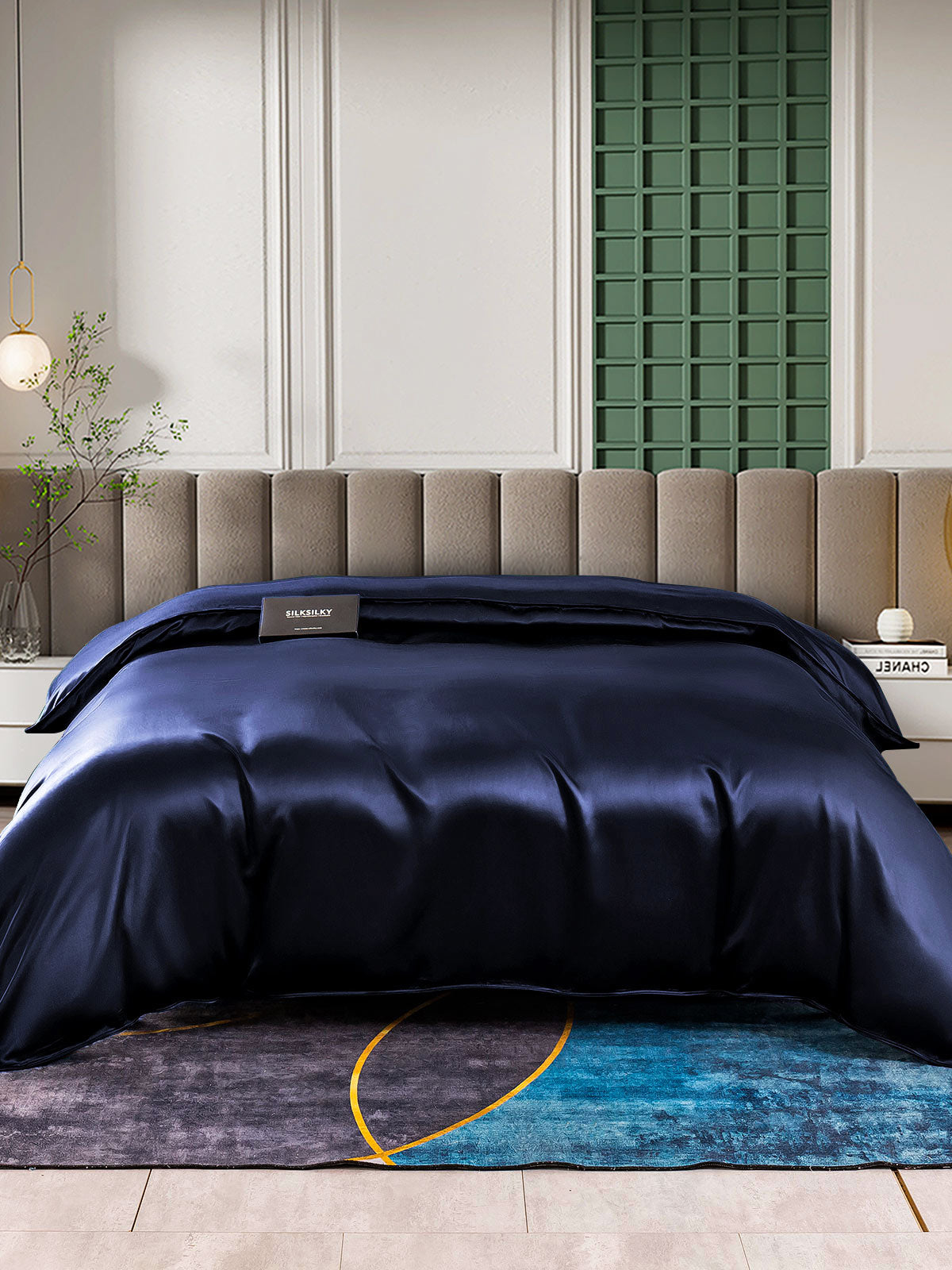 [Donkerblauw] SilkSilky-NL 25Momme Duvet Cover 001
