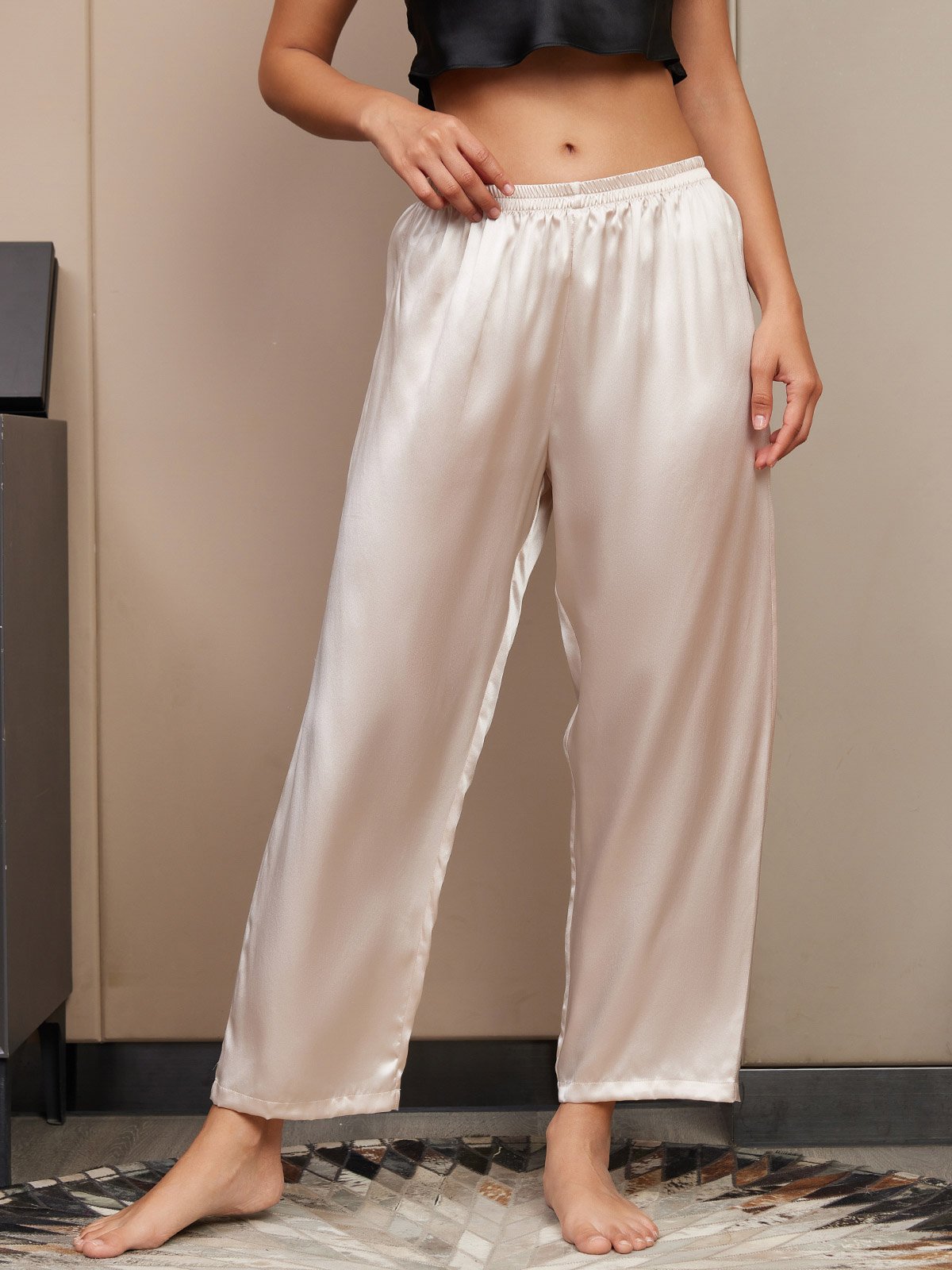 [Lichtbeige] SilkSilky-NL Womens Sleep Bottoms 001